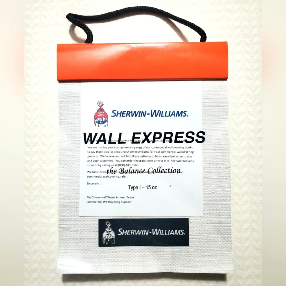 🙏 SHERWIN WILLIAMS Textured Wallpaper Sample Book Sz 6x8 Arts & Crafts